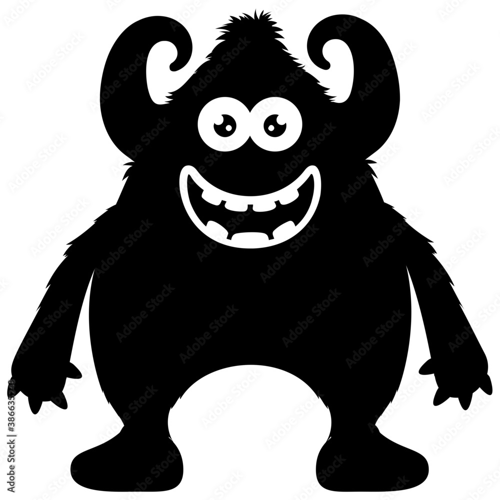 Fototapeta premium A pink colored horrible faced creature with bulging eyes and big teeth and unusual body characterizing the oddball monster 