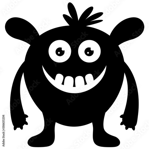 
A pink colored horrible faced creature with bulging eyes and big teeth and unusual body characterizing the oddball monster 
