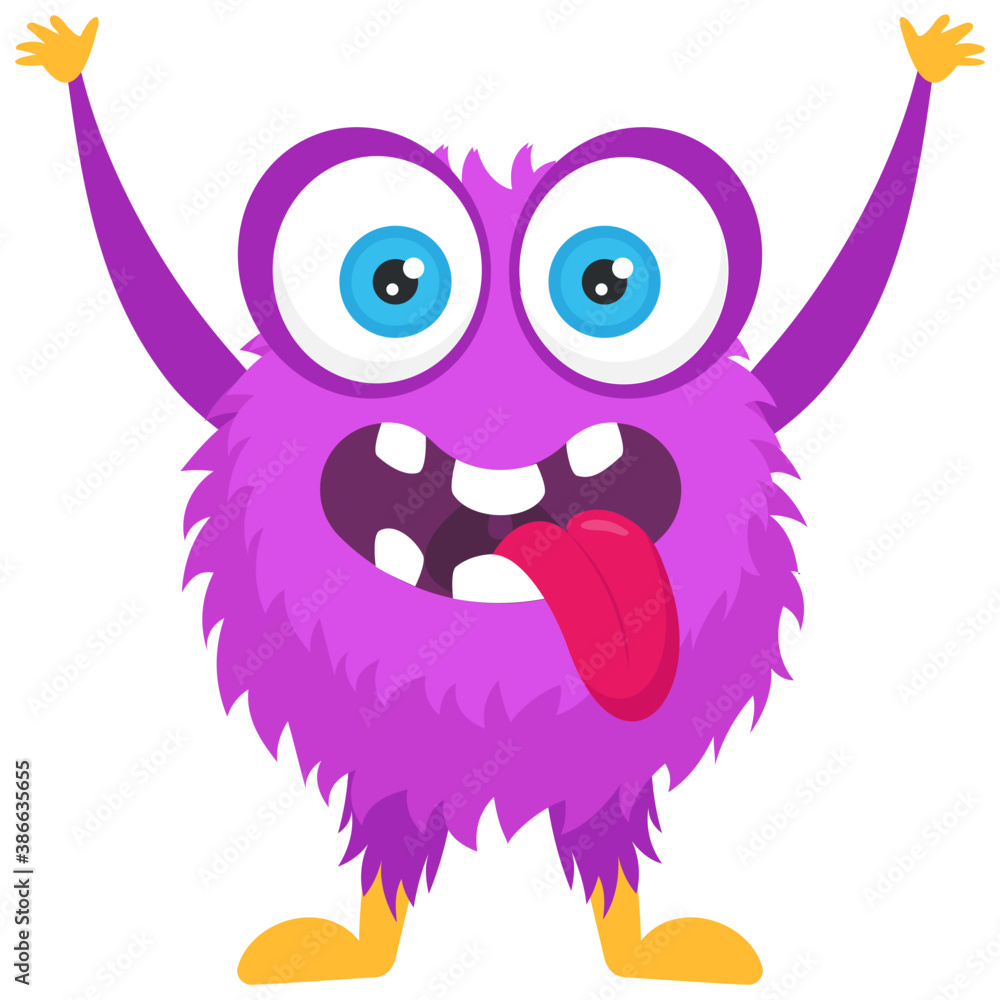 
A pink colored horrible faced creature with bulging eyes and big teeth and unusual body characterizing the oddball monster 
