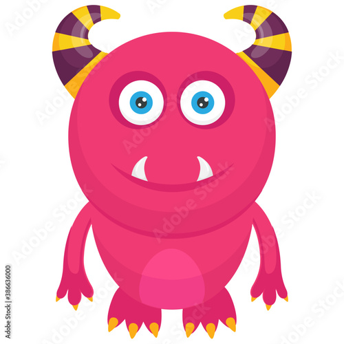 
A one eyed pink colored monster with horns, zazzle monster
