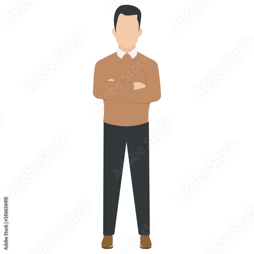  Man in jersey and pants with hands in pocket showcasing handsome man icon 