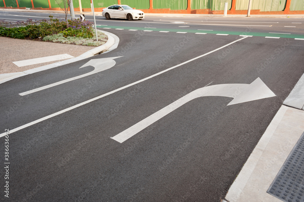 One way T-intersection. Melbourne, Australia. One way T-intersection. Melbourne, Australia.