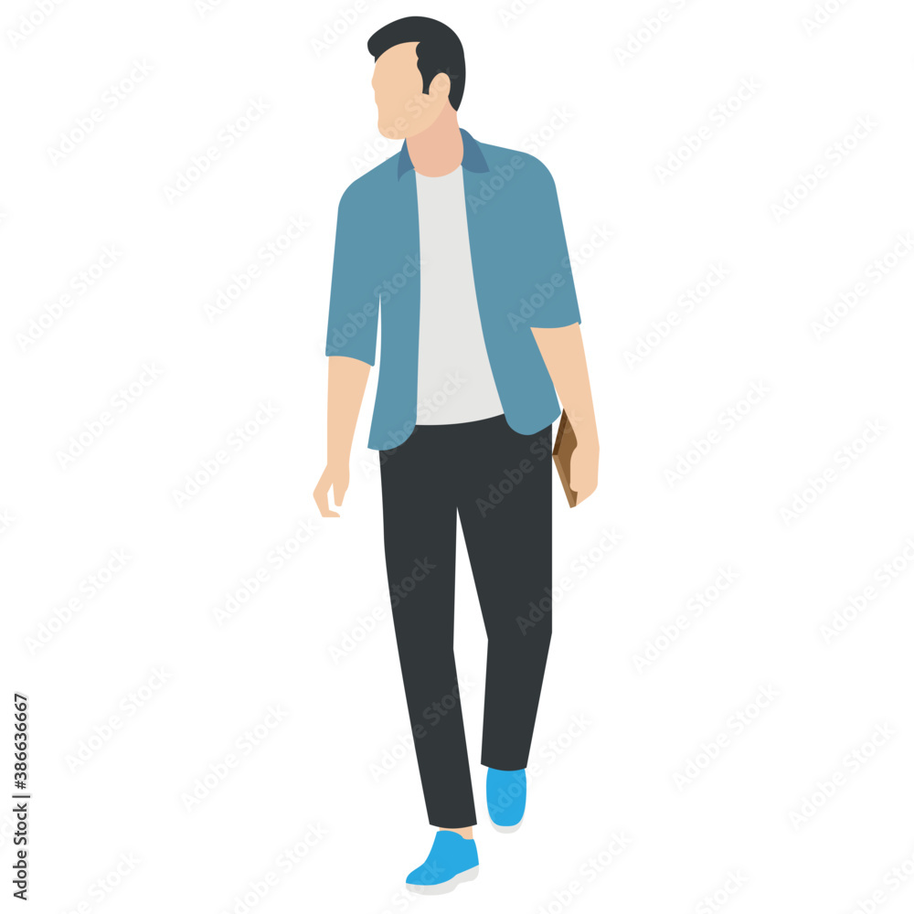Handsome boy in casual dressing standing with fold arms and crossed legs
Handsome boy in casual dressing standing with fold arms and crossed legs