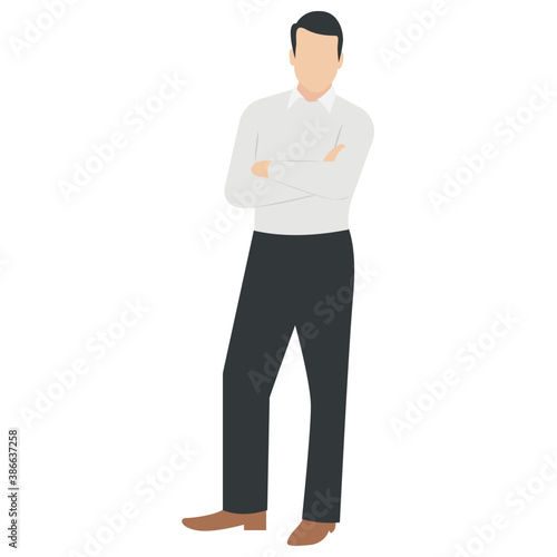 
A guy stylishly dressed up wearing denim upper, shoes and t shirt with chino jeans, looking away and presenting walking gesture 
