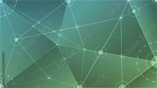 Polygonal abstract background with gradient.