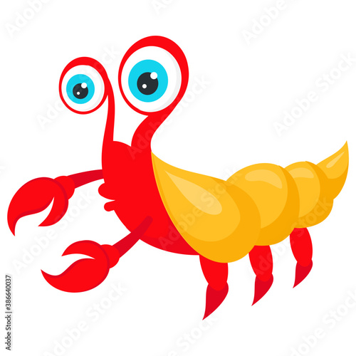 
A toxic reptile with eight legs and sting with poison in a cartoon character representing scorpion 
