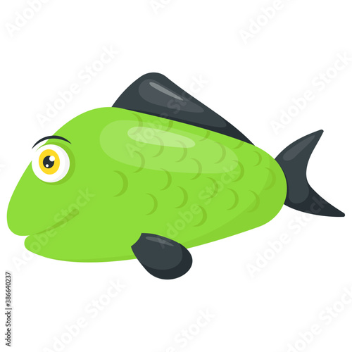 
A fish with thorny fins and tail broad shape called tinselfish or grammicolepis brachiusculus lives deep water 
