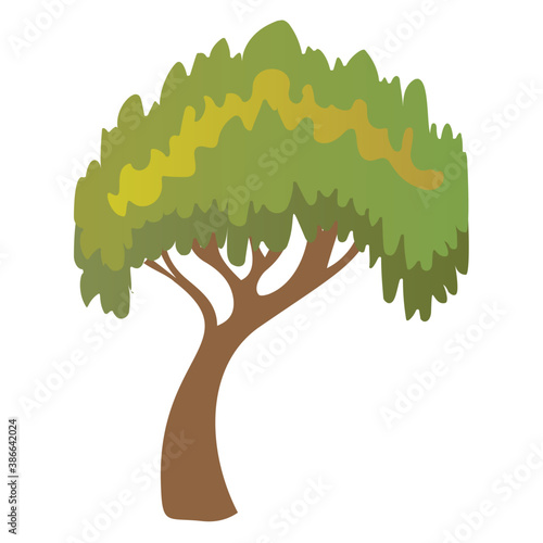 
Chestnut tree, spreading trees flat icon
