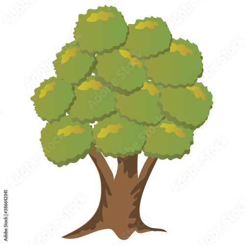 
Chestnut tree, spreading trees flat icon
