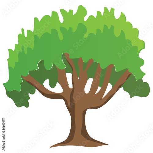
Chestnut tree, spreading trees flat icon

