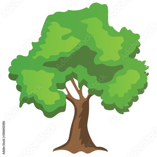 
Chestnut tree, spreading trees flat icon
