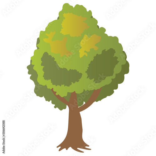 
Chestnut tree, spreading trees flat icon
