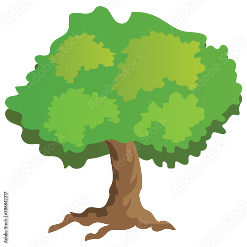 
Chestnut tree, spreading trees flat icon
