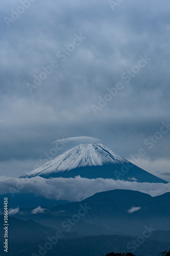 富士川町から見た富士山