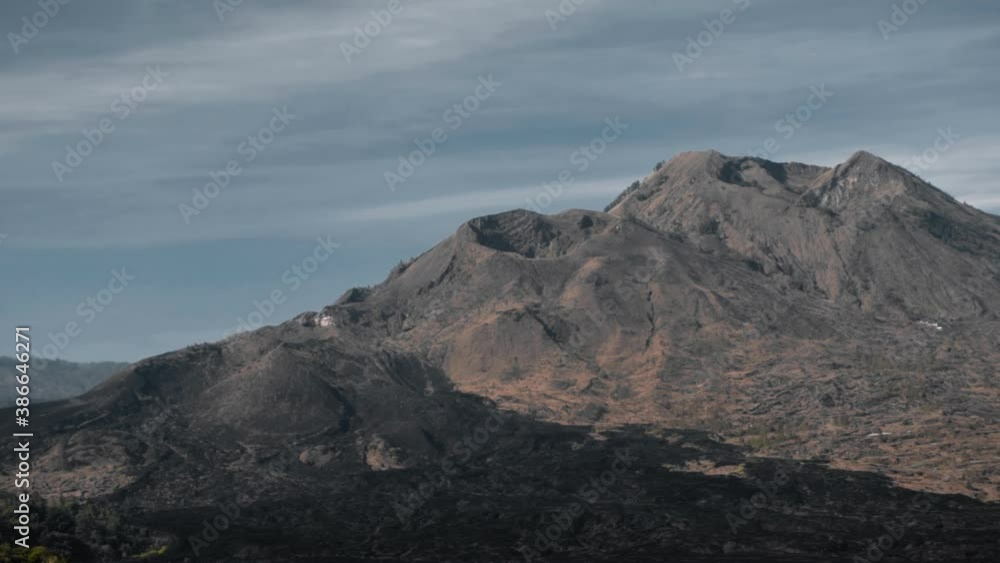 high volcano with clouds on Bali island in Indonesia high volcano with clouds on Bali island in Indonesia