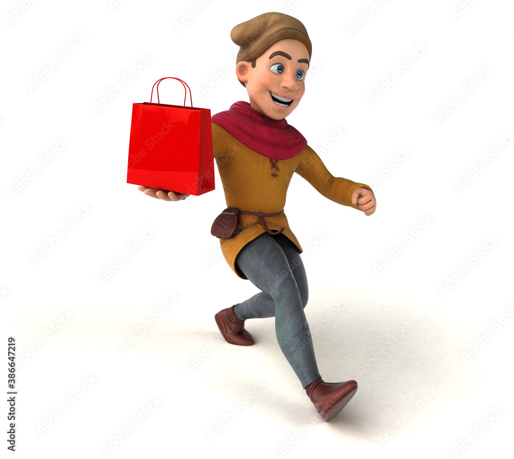 3D Illustration of a medieval historical character 3D Illustration of a medieval historical character