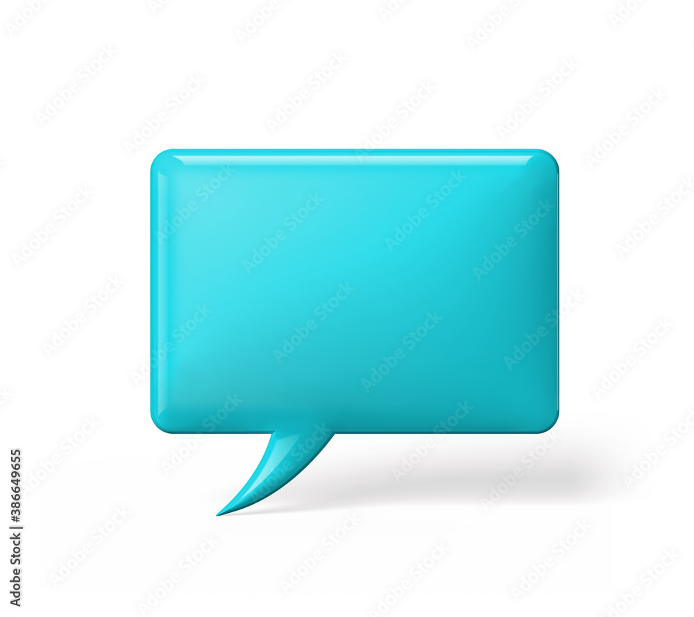 3d render of cartoon speech bubble isolated on white background with copy space 3d render of cartoon speech bubble isolated on white background with copy space