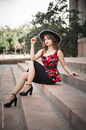 park woman fashion beautiful park