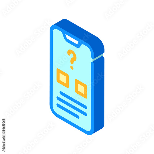 electronic voting isometric icon vector illustration sign