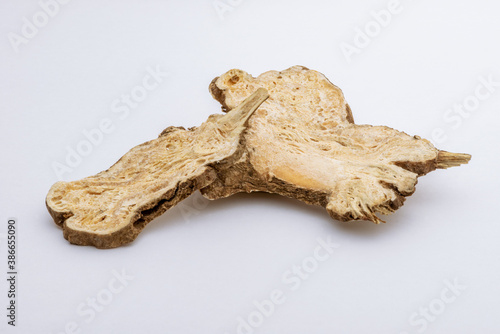 Sliced Angelica sinensis or Dang Gui - Chinese herbs photo