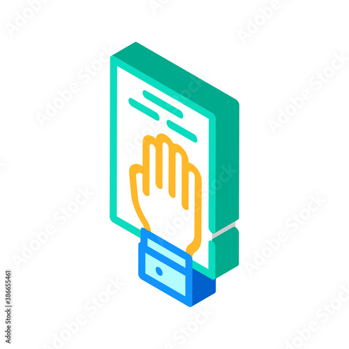 oath on constitution isometric icon vector illustration
