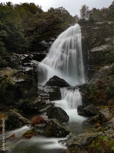 waterfall in the mountains of Galicia