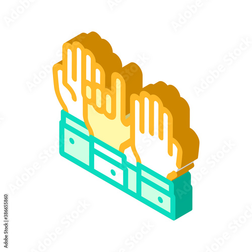 hand voting isometric icon vector illustration sign