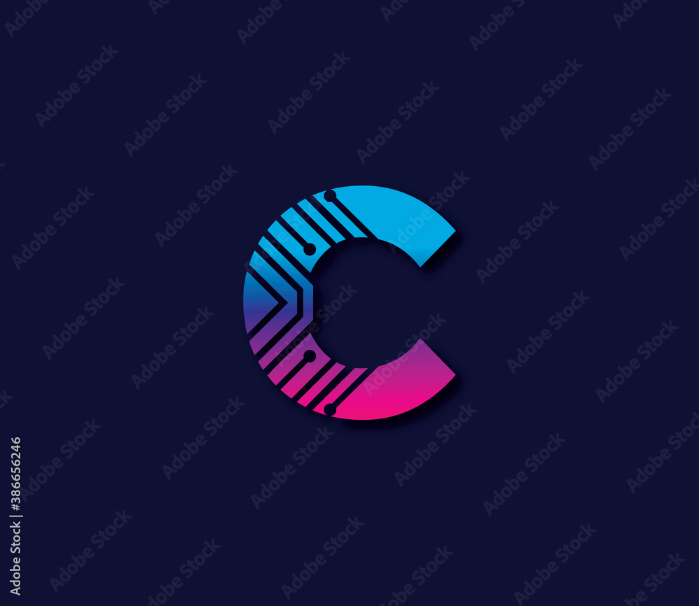 C Alphabet Technology Logo Design Concept C Alphabet Technology Logo Design Concept
