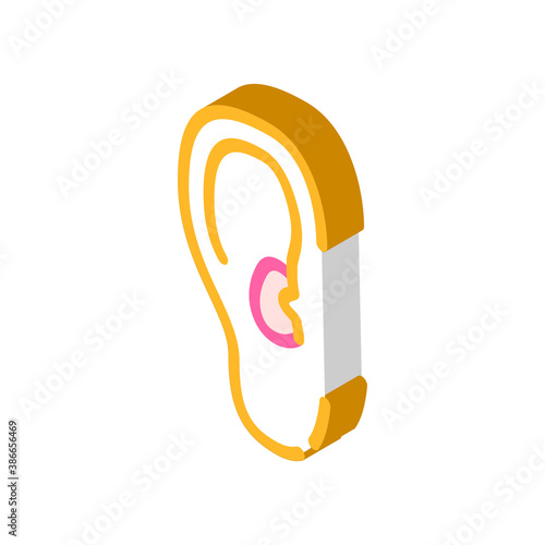 otitis disease isometric icon vector illustration sign