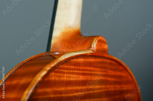 Antique violin macro details photo