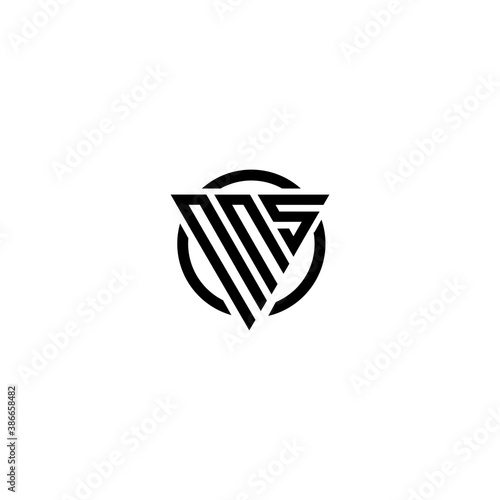 Initial letter NNS triangle monogram clean modern simple logo
