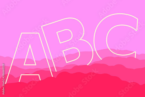 ABC first letters of the alphabet / learning the basics illustration