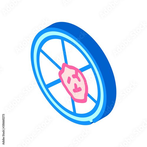 petri dish with biopsy isometric icon vector illustration