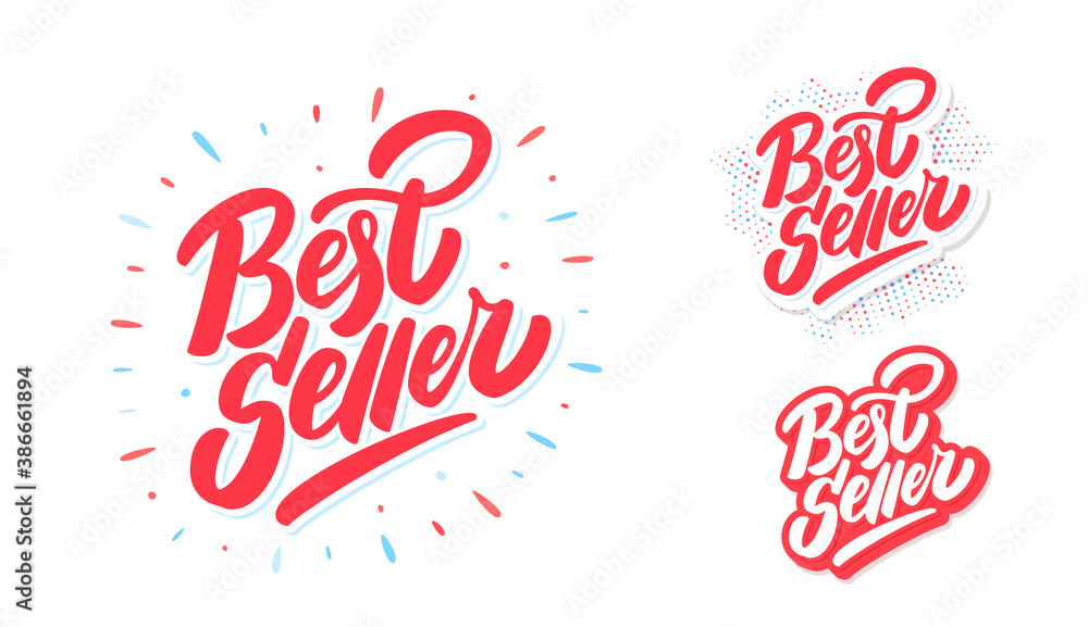 Best seller. Vector lettering icons .set Best seller. Vector lettering icons .set