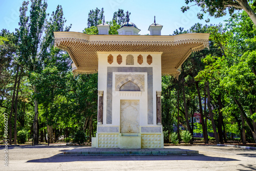 Fountain of Ayvazovsky in public park of Feodosia, Crimea. He was Russian famous painter. Fountain was built in 1888 according to his project photo