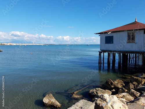 Konstfotografi Nadmorski jesienny krajobraz Anzio, Italia.