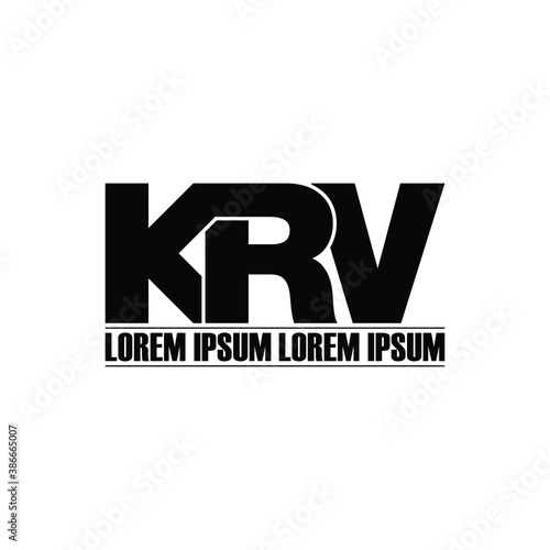 KRV letter monogram logo design vector photo