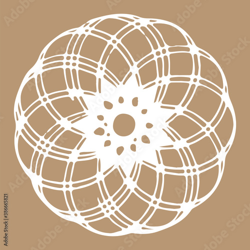 Handbemalter Spirograph, Muster mit einem runden Lineal