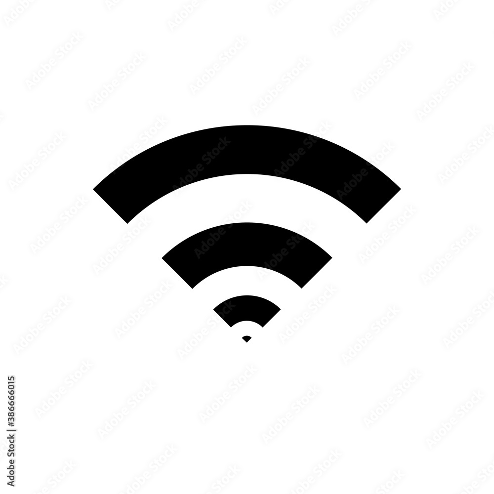 Illustration of Grey Wifi Icon on white background Illustration of Grey Wifi Icon on white background