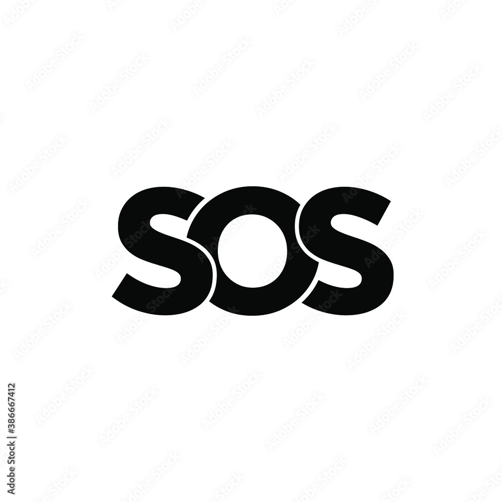 sos black with circle  logo icon design vector - obrazy, fototapety, plakaty 