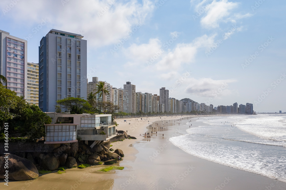Asturias beach in Guaruja, Sao Paulo