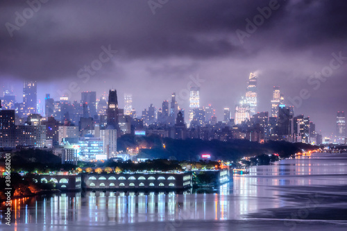 Early Morning Manhattan Cityscape View from GWB © Yury