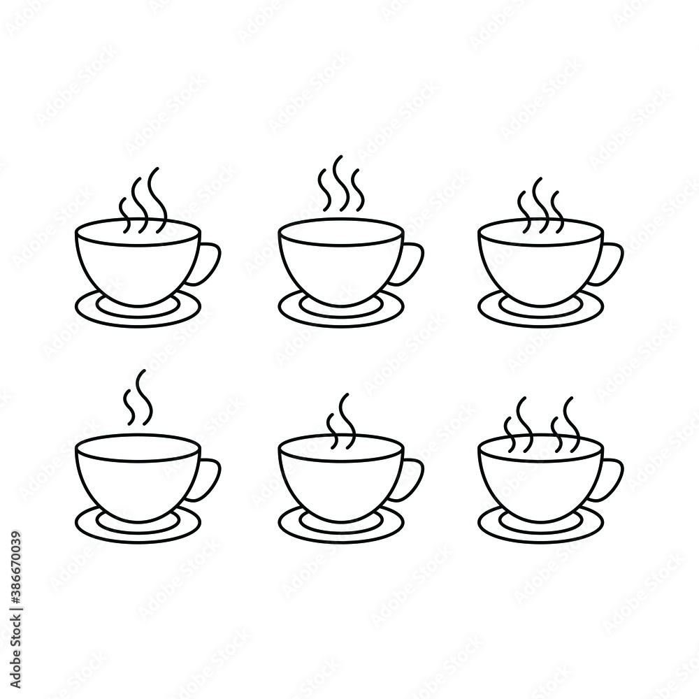 Cup icon set Cup icon set