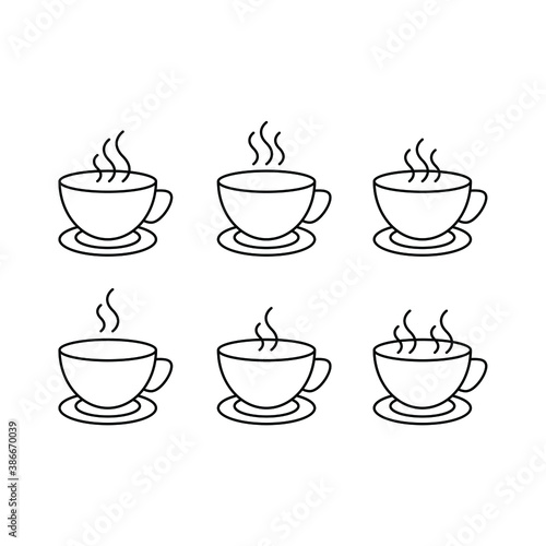 Cup icon set