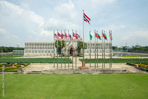 In front of Royal Mint building in thailand photo