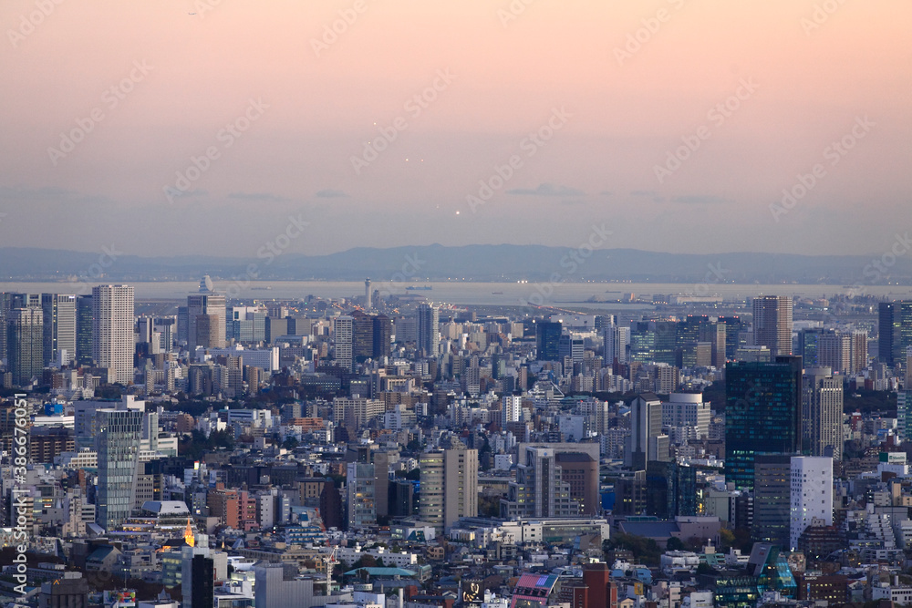 Obraz premium 港区方面ビル群パノラマ