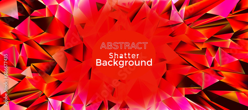 Abstract red shatter backround with blank space