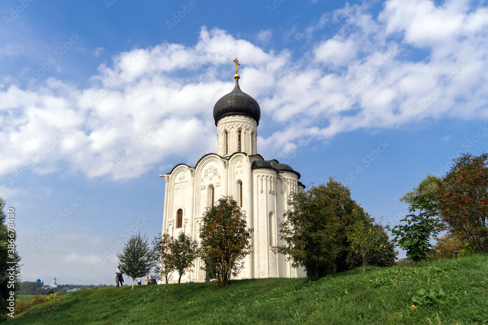 Church of the Intercession on the Nerl in the village of Bogolyubovo in Russia
