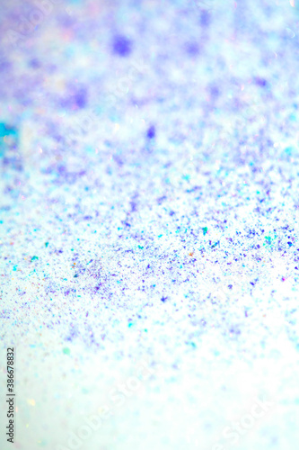 Close Up of Mica Glitter with Bokeh For Background