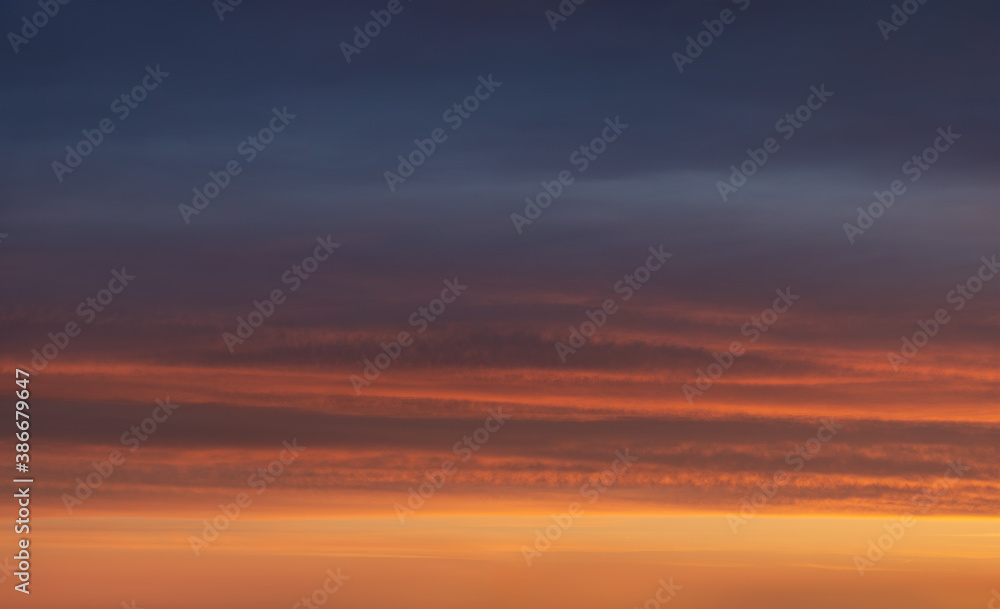 background of sunset cloudscape with red clouds